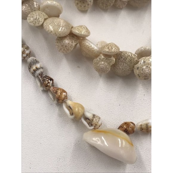 Sea shell‎ Bead Necklaces 32” Long Infinity Style Beach Surfer Ocean Coast  Lot - Picture 2 of 8